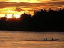 An exceptional sunset over the Mekong from Don Det Island.